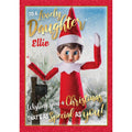 Personalised Elf On The Shelf Daughter Christmas Card- Any Name an Official The Elf on The Shelf Product