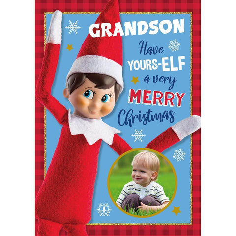 Personalised Elf On The Shelf Photo Christmas Card- Any Name or Relation an Official The Elf on The Shelf Product
