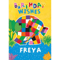 Personalised Elmer The Patchwork Elephant 'Birthday Wishes' Birthday Card an Official Elmer the Patchwork Elephant Product