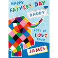 Personalised Elmer The Patchwork Elephant Father's Day Card- Any name & relation an Official Elmer the Patchwork Elephant Product
