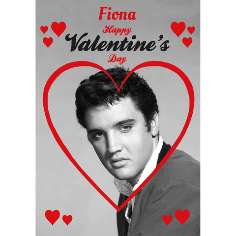 Personalised Elvis Valentines Card- Any Name an Official Elvis Product