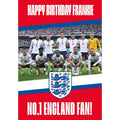 Personalised England Football 'No.1 England Fan' Birthday Card- Any Name an Official England Football Product