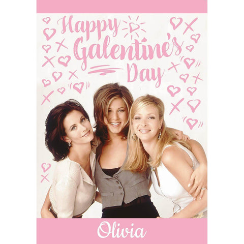 Personalised Friends Galentines Card- Any Name an Official Friends Product