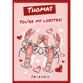 Personalised Friends You're My Lobster Valentines A5 Greeting Card an Official Friends Product