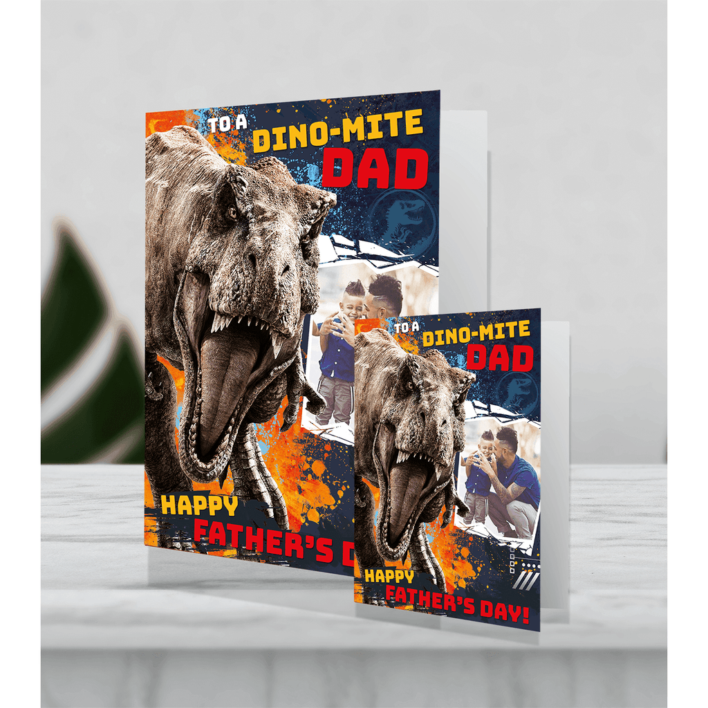 Personalised Giant Jurassic World Father's Day Photo Card an Official Jurassic World Product