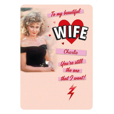 Personalised Grease Wife Birthday card- Any Name an Official Grease Product