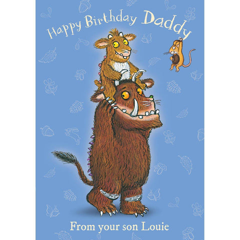 Personalised Gruffalo Daddy Birthday Card an Official The Gruffalo Product