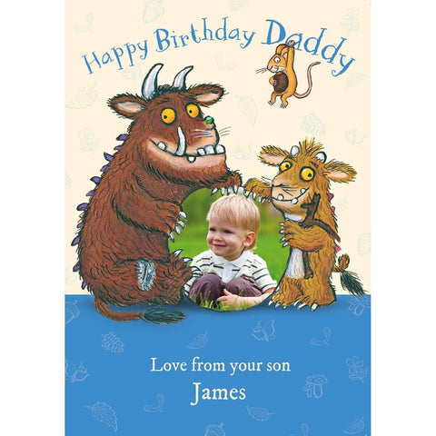 Personalised Gruffalo Daddy Birthday Photo Card an Official The Gruffalo Product