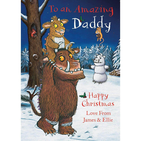 Personalised Gruffalo Daddy Christmas Card- Any Name an Official The Gruffalo Product