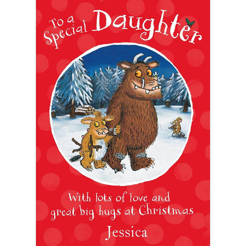 Personalised Gruffalo Daughter Christmas Card- Any Name an Official The Gruffalo Product