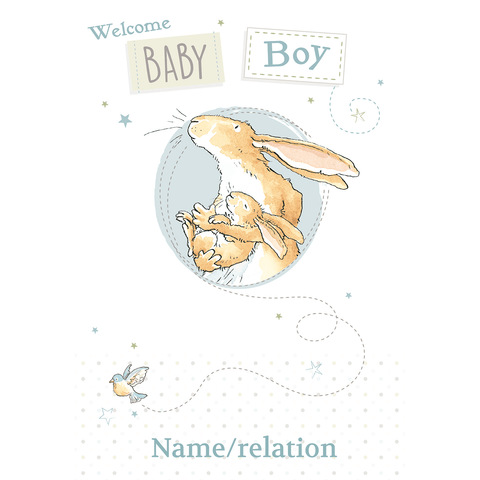 Personalised Guess How Much I Love You Baby Boy Card an Official Guess How Much I Love You Product