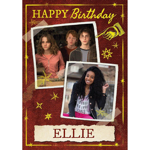 Personalised Harry Potter Birthday Card- Any Name & Photo an Official Harry Potter Product