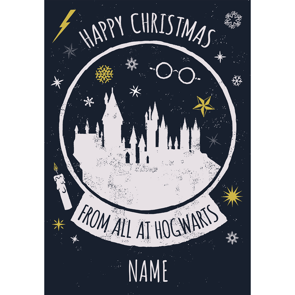 Personalised Harry Potter Christmas A5 Greeting Card an Official Danilo Promotions Product