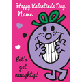 Personalised Little Miss Naughty Valentines A5 Greeting Card an Official Mr Men and Little Miss Product