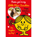 Personalised Little Miss Sunshine Valentines Photo A5 Greeting Card an Official Mr Men and Little Miss Product
