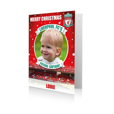 Personalised Liverpool  FC Future Captain Christmas Card- Any Name an Official Liverpool FC Product