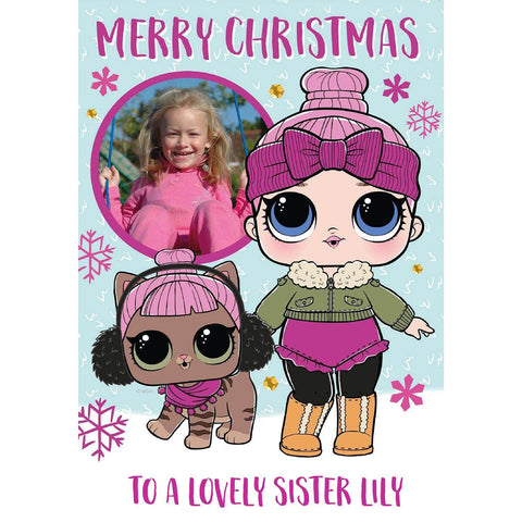 Personalised LOL Christmas card- Any Relation, Name & Photo an Official LOL Surprise Product