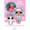 Personalised LOL Daughter Christmas card- Any Name & Photo an Official LOL Surprise Product