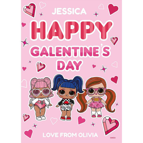 Personalised LOL Galentines Day Card- Any Name an Official LOL Product