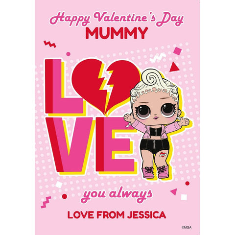 Personalised LOL, Love you always, Valentines Card- Any Name an Official LOL Product