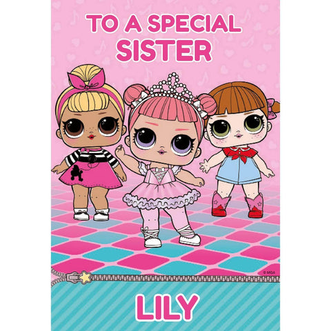 Personalised LOL Sister Birthday Card an Official LOL Surprise Product