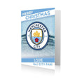 Personalised Manchester City FC Christmas Crest Card- Any Name an Official Manchester City FC Product