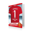 Personalised Manchester United FC Christmas Card- Any Name an Official Manchester United FC Product