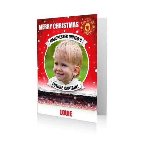 Personalised Manchester United FC Future Captain Christmas Card- Any Name an Official Manchester United FC Product