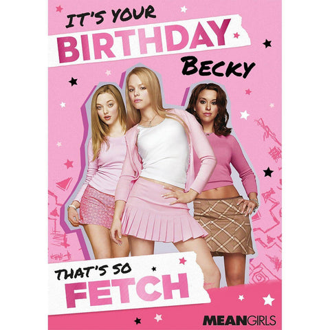 Personalised Mean Girl's 'That's So Fetch' Birthday Card an Official Mean Girls Product
