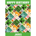 Personalised Minecraft Birthday Card- Any Name an Official Minecraft Product