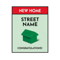Personalised Monopoly New Home Card- Any Name or Street Name an Official Hasbro Product