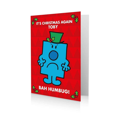 Personalised Mr. Men & Little Miss 'Bah Humbug' Christmas Card- Any Name an Official Mr Men & Little Miss Product