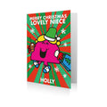 Personalised Mr. Men & Little Miss 'Litte Miss Chatterbox' Christmas Card- Any Name an Official Mr Men & Little Miss Product