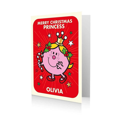 Personalised Mr. Men & Little Miss 'Princess' Christmas Card- Any Name an Official Mr Men & Little Miss Product
