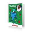Personalised Mr. Men & Little Miss 'Super Cool' Brother Christmas Card- Any Name & Photo an Official Mr Men & Little Miss Product