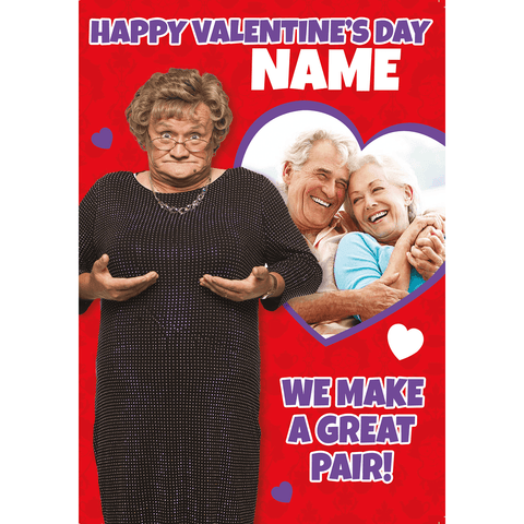 Personalised Mrs Browns Boys Photo Valentines A5 Greeting Card an Official Mrs Brown Boys Product