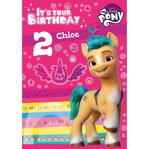 Personalised My Little Pony 'It's Your Birthday' Card- Any Name & Age an Official My Little Pony Product