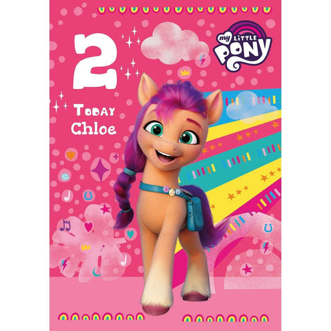 Personalised My Little Pony Rainbow Birthday Card- Any Name & Age an Official My Little Pony Product