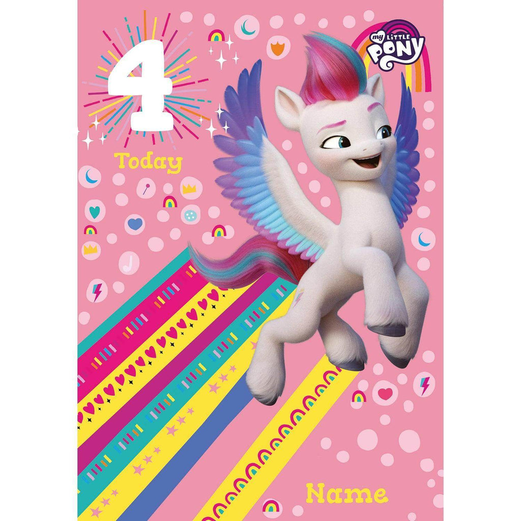 Personalised My Little Pony Rainbow Birthday Card- Any Name & Age an Official My Little Pony Product