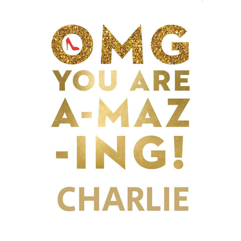 Personalised 'OMG' Strictly Come Dancing Birthday Card- Any name an Official Strictly Come Dancing Product