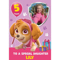 Personalised Paw Patrol Age & Photo Birthday Card an Official Paw Patrol Product