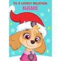 Personalised Paw Patrol Christmas A5 Greeting Card an Official Paw Patrol Product