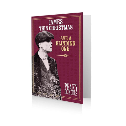Personalised Peaky Blinders 'Ave' A Blinding One' Christmas Card- Any Name an Official Peaky Blinders Product