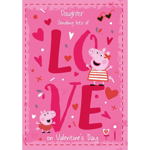 Personalised Peppa Pig, Love Valentines Card- Any Relation an Official Peppa Pig Product