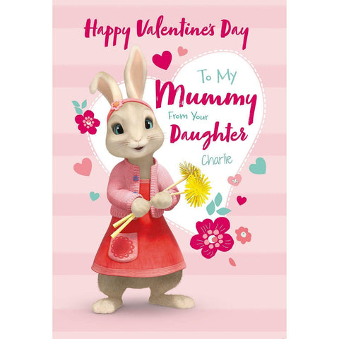 Personalised Peter Rabbit Mummy Valentines Card- Any Name an Official Peter Rabbit Product
