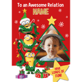 Personalised Photo Minion Christmas Relation A5 Greeting Card an Official Despicable Me Minions Product