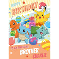 Personalised Pokemon Birthday Card- Any Relation & Name an Official Pokemon Product