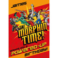 Personalised Power Ranger 'Morphin Time' Birthday Card an Official Power Rangers Product