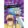 Personalised Rick & Morty Any Name Schwifty Birthday Card an Official Rick and Morty Product