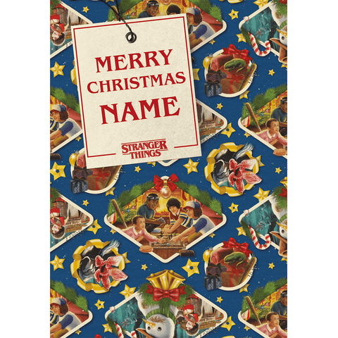 Personalised Stranger Things Christmas Card A5 Greeting Card an Official Stranger Things Product